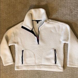Jcrew cozy fleece quarter zip